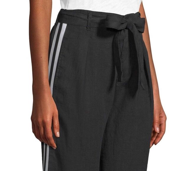 BELLA Dahl Wide Leg Black Linen Pants Size 26 - Picture 4 of 11